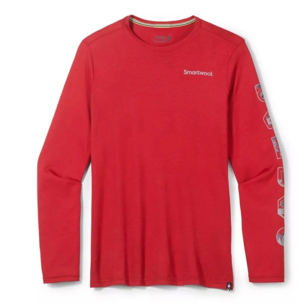 Smartwool Shirt Mens XL Merino Sport 150 Long Sleeve Graphic Active Base Layer